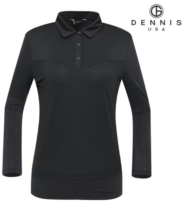 데니스골프 여성 가슴절개 포인트 긴팔카라티셔츠_NAOMLTS077