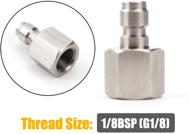 AIR CO2 터 빠른 연결 해제 수/암 어댑터 채우기 니플 블라인드 플러그 스레드 1/8NPT 1/8BSP M10, F1 8BSP Fill Nipple
