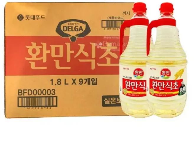 롯데 환만식초 9개입 업소용 식자재 발효식초, 1개, 1.8L
