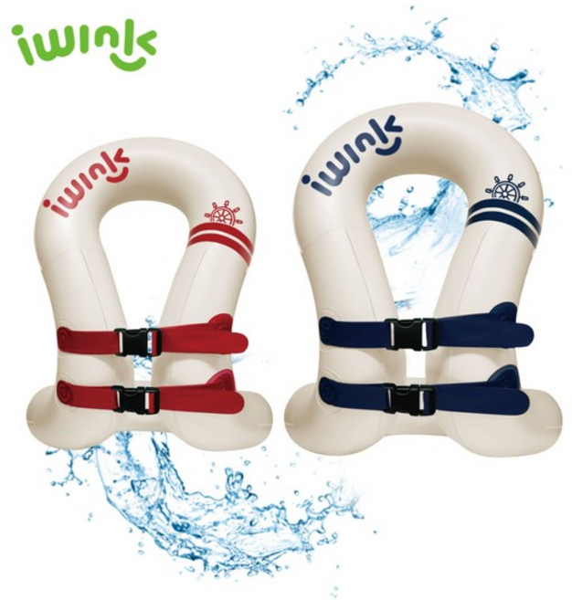 아이윙크 넥튜브 부력보조복 아동 부력조끼 80kg, 아이윙크 넥튜브 25kg, 썬옐로 + 스타, 1개