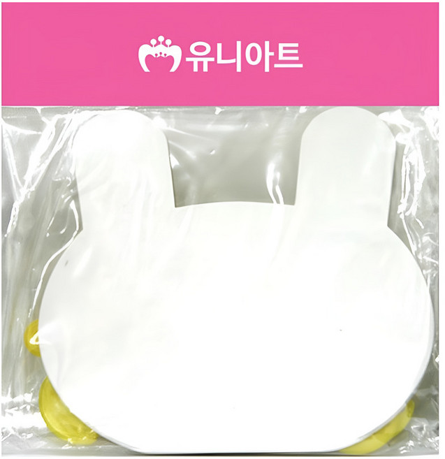 유니아트 토끼 종이부채 만들기, RANDOM, 1세트