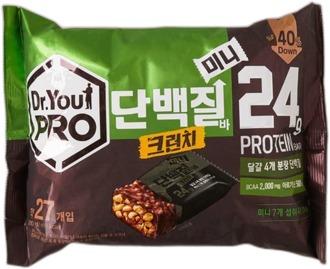 오리온닥터유 프로단백질바 크런치미니 (영등포점), 1개, 280g