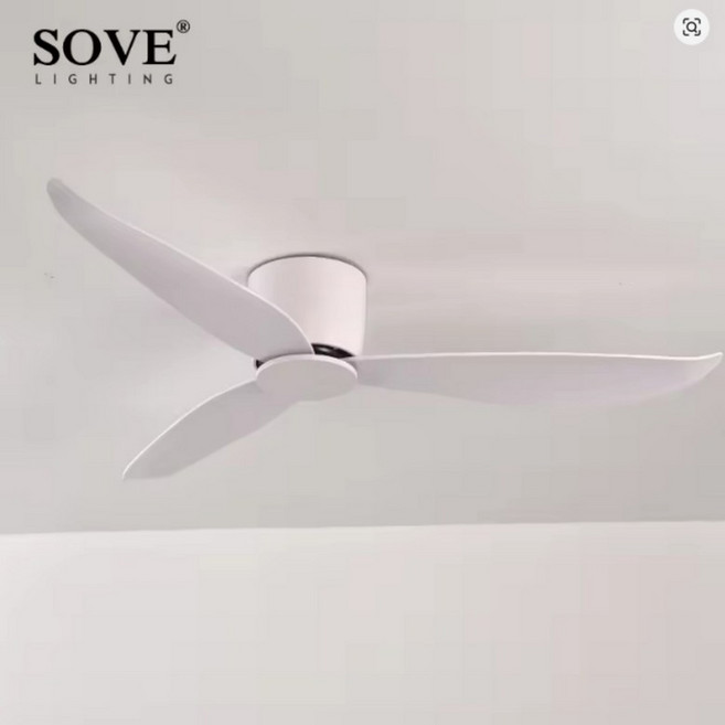 SOVE 36인치 42인치 52인치 거실 천장 실링팬 선풍기 저소음 리모컨 220V, D. 52인치, A. A1 화이트