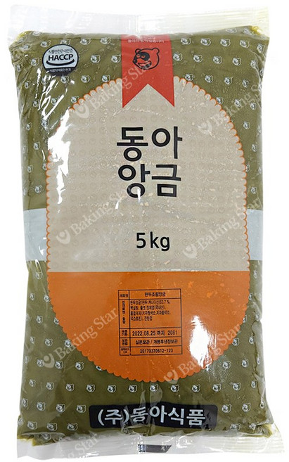 동아 완두앙금 5kg 양갱 붕어빵 앙금플라워, 1.동아 완두앙금, 1개