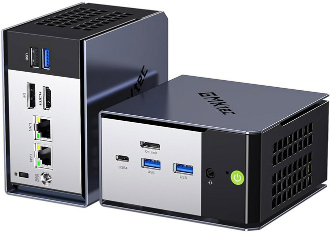 GMKTEC K12 게이밍 미니 PC 베어본 M.2 포트 7 OCULINK RYZEN 스토리지 8745HS 4.9GHZ) H 듀얼 (업그레이드 최대 확장 2280 255, 32GB+1TB I 7735HS