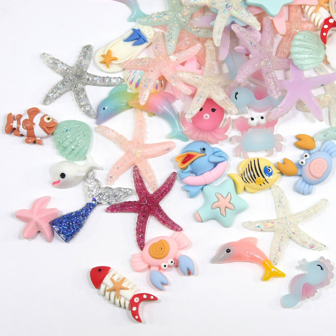데코덴파츠 만들기 꾸미기 바다친구들 혼합 50개