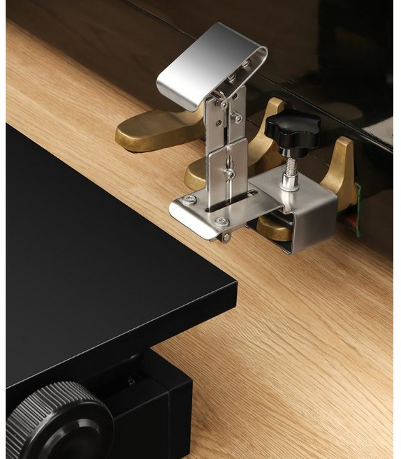 분리형 고급 보조 페달 피아노 발받침대 어린이용 높이조절, 보조 페달+블랙 풋스툴, 1개