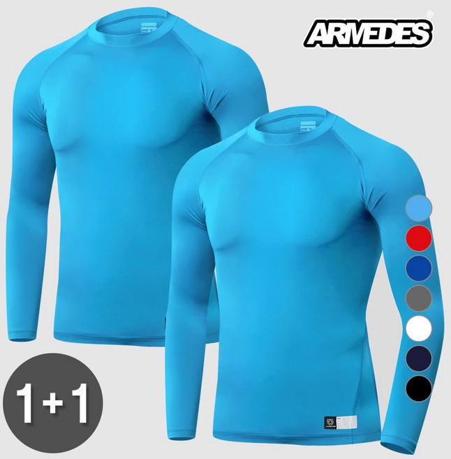 [1+1] 아르메데스 아동 주니어 언더레이어 사계절 라운드 상의 AR-16