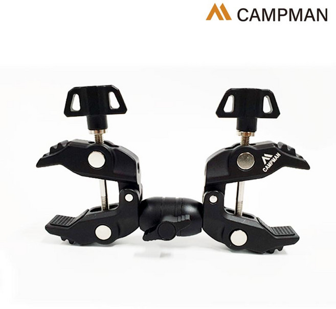 캠프맨 슈퍼 듀얼 클램프 더블, 1개, 블랙, 슈퍼듀얼클램프