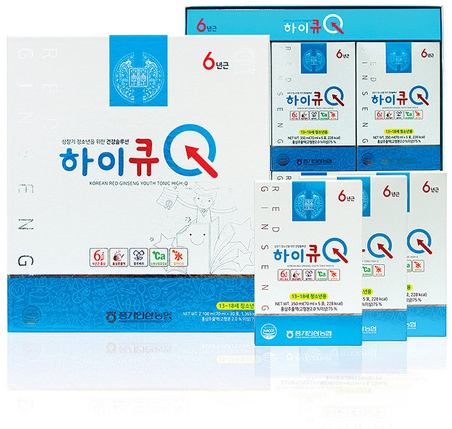 (오늘의열두달)홍삼진액 하이큐 주니어 청소년 어린이 중학생 고등학생 홍삼, 1개, 70ml