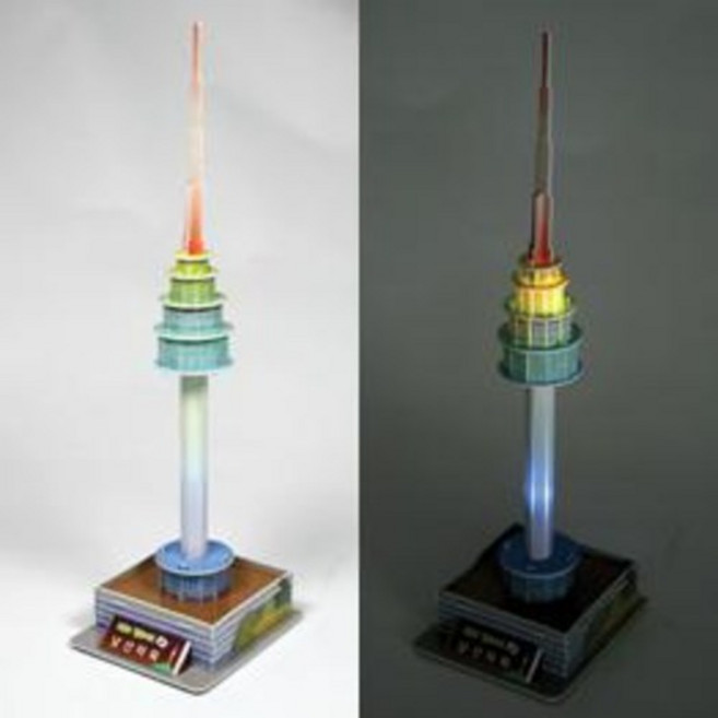 N서울타워(남산타워)LED - 3D 입체퍼즐 만들기 [크래커플러스], 상세 설명 참조, 1세트