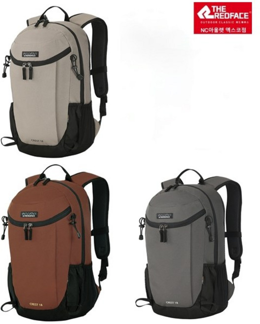레드페이스 사계절 가벼운 산행과 아웃도어 활동및 일상생활에 적합한 다용도 18L 소형배낭 인기제품!! NC엑스코점, 브라운