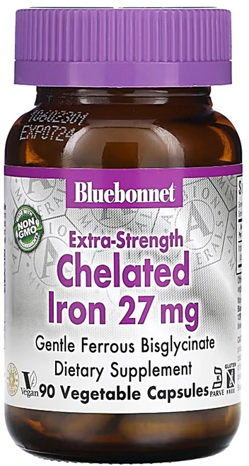 블루보넷 킬레이트 철분제 27mg 90 베지 캡슐, 1, 90정 - 쿠팡