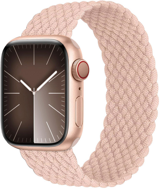 밴드톡 애플워치 호환 브레이드 스포츠 솔로루프 나일론 스트랩 11 10 9 8 3 7 6 5 울트라1/2/3 SE1/2/3, 인디핑크