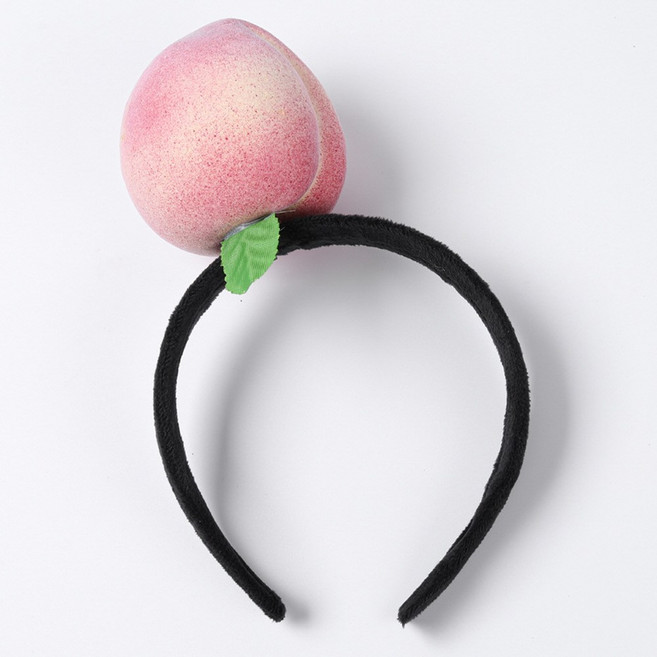 0133 과일 채소 모형 머리띠 헤어밴드 무 고추 당근 바나나 복숭아 사과 오렌지 호박