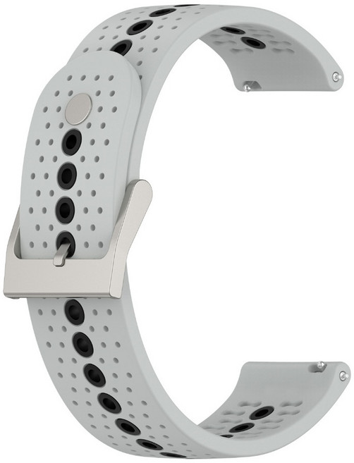 Garmin vivoactive 6 / 5 GPS 運動矽膠錶帶 20mm 腕帶, 灰黑, 1個