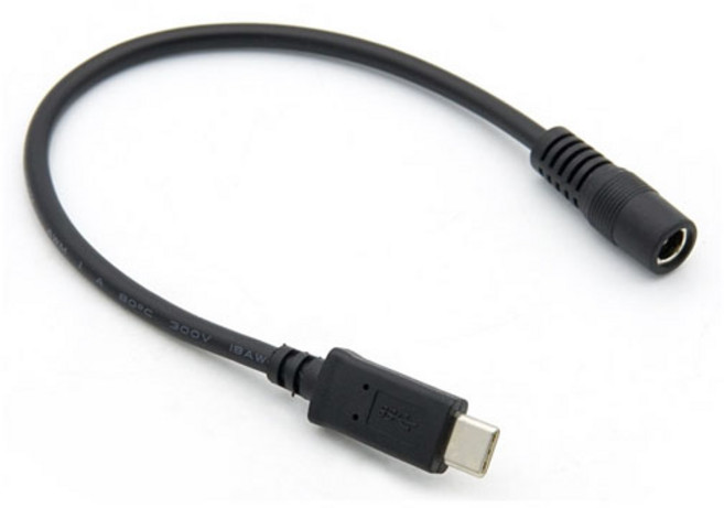 Coms BT641 Type C 변환(DC 5.5) 케이블/C (M)/DC (F) 케이블-전원케이블, 1개, 1cm