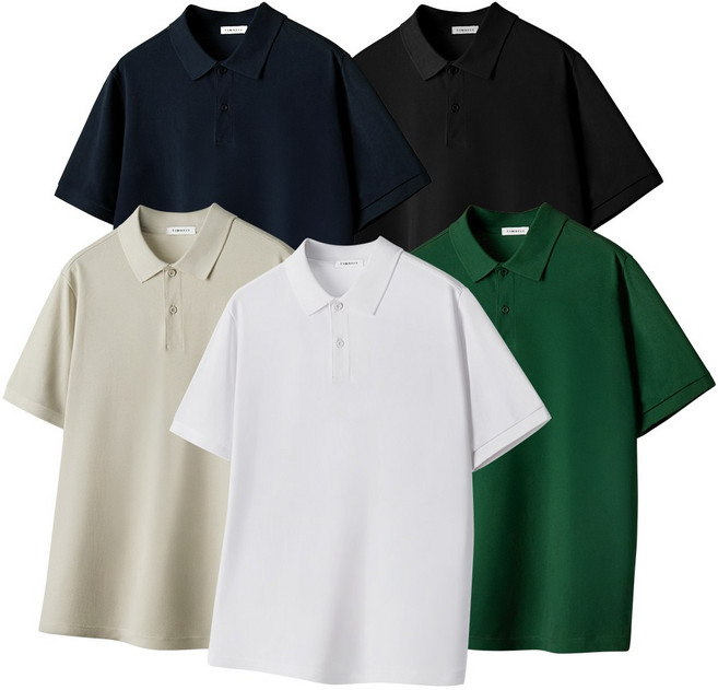 팀스핏 남성용 빅사이즈 쿨 코튼 폴로 피케 카라 반팔 티셔츠