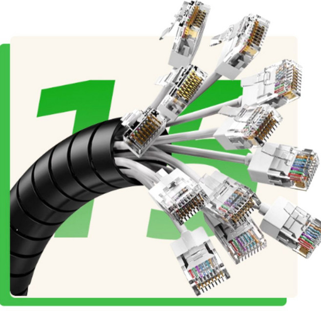 솔레르 전선 케이블 정리 헬리컬밴드, 화이트, 2개