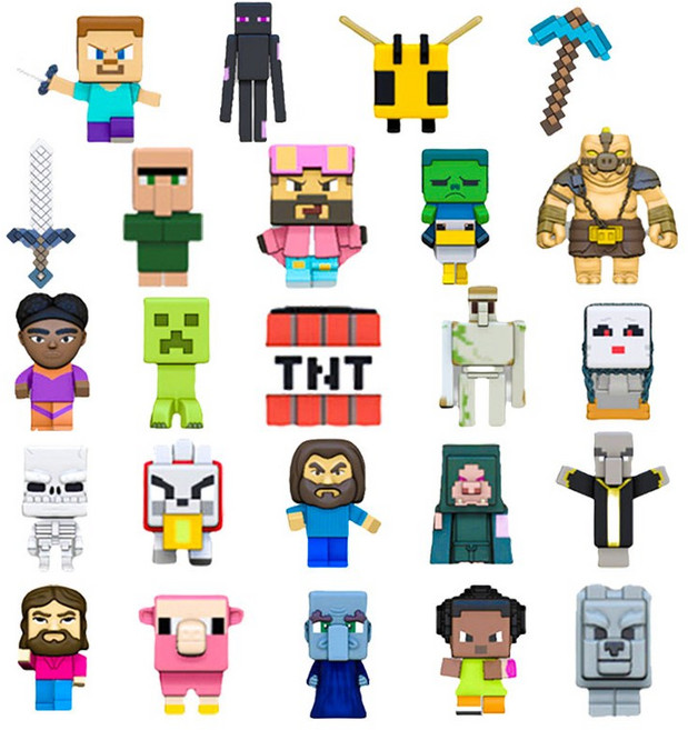 기사 몬스터 미니미 마인크래프트 마크 피규어 f0818, 24개