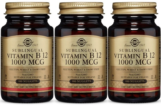 솔가 비타민 B12 1000mcg 너겟, 3개, 100정 - 쿠팡