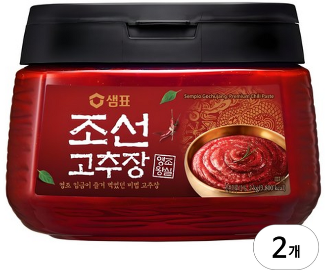 샘표 조선 고추장, 샘표 조선 고추장 2kg 2개//된장, 2개, 2kg
