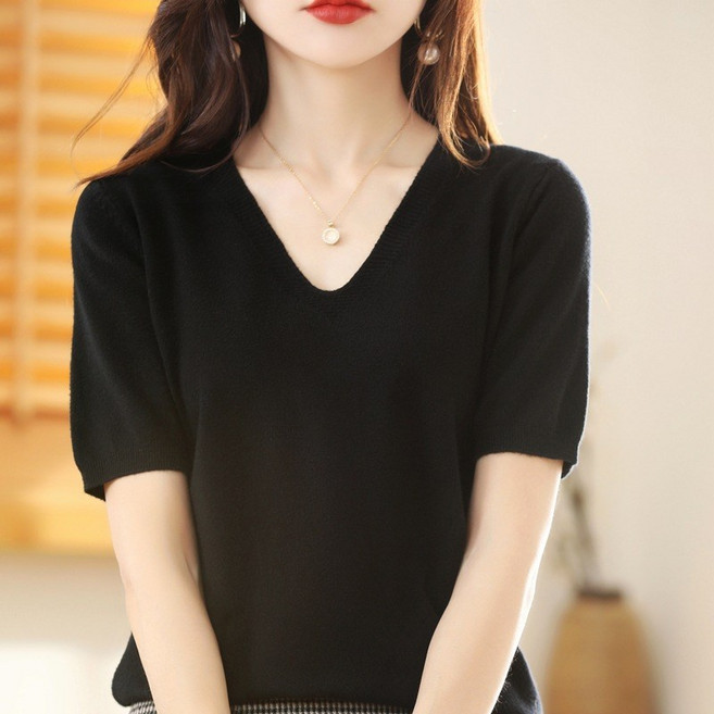 여성 니트 반팔 티셔츠 SH949RE