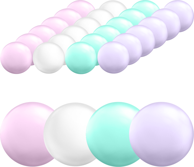 베베아인 아기 볼풀공 7.3cm 국산 KC, 마카롱(퍼플+민트+핑크+화이트) 100개