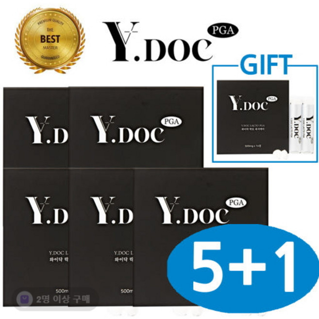 [Y존 케어] 와이닥 락토 피지에이 유산균 여성 청결제 5+1 총 6개월분. Y존 이너케어 알약형 세정제 자무 스틱 5박스(500mgx14정)+1박스 추가, 6개, 7g