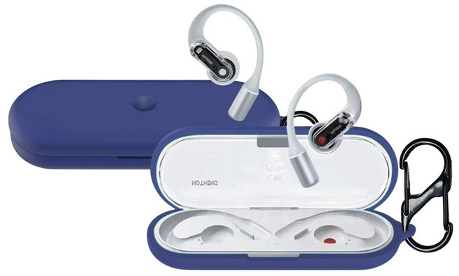 낫싱 이어 오픈 컬러 하우징 슬림핏 일체형 케이스, 네이비, 1개