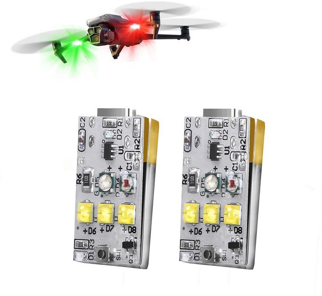 [ 1199613 ] 드론 스트로브 충돌 방지 조명 미니 라이트 충전식 LED 야간 비행 램프 4 프로/3/3s/2 SE 에어 3S 아바타 2 및 매빅 시리즈 액세서리(2