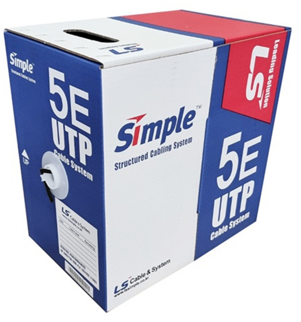 (LS전선) CAT.5e UTP 랜케이블 옥외용 (블랙/300m) (1롤/박스), 1개, 120742