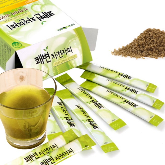 차전자피 가루 식약청인정 식이섬유 쾌변 차전피가루 식약처인증 차전자피분말 스틱, 180g, 3개