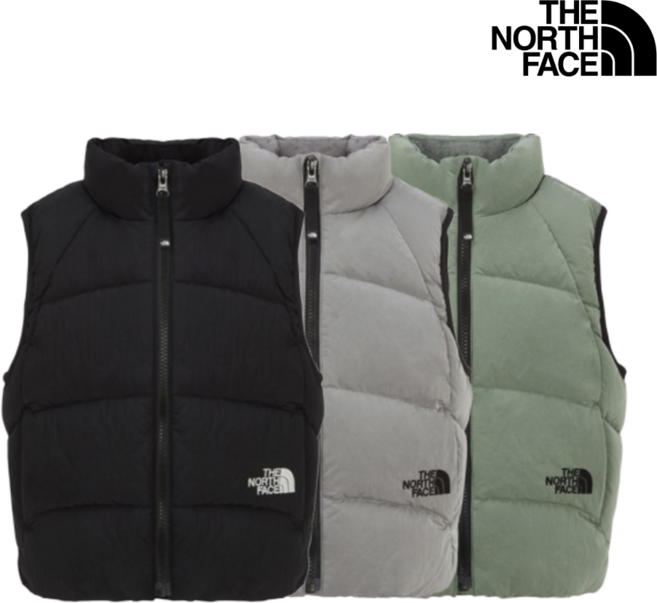 [매장발송] 노스페이스 키즈 베스트 등하교 주니어 어린이 초등학생 일상 데일리 야외활동 외출 패딩 조끼