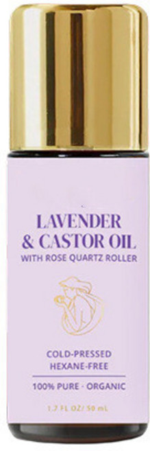 有機冷壓滾珠蓖麻油 滋潤肌膚全身按摩護理, 1個, 薰衣草蓖麻油白色塑膠滾珠）50ml