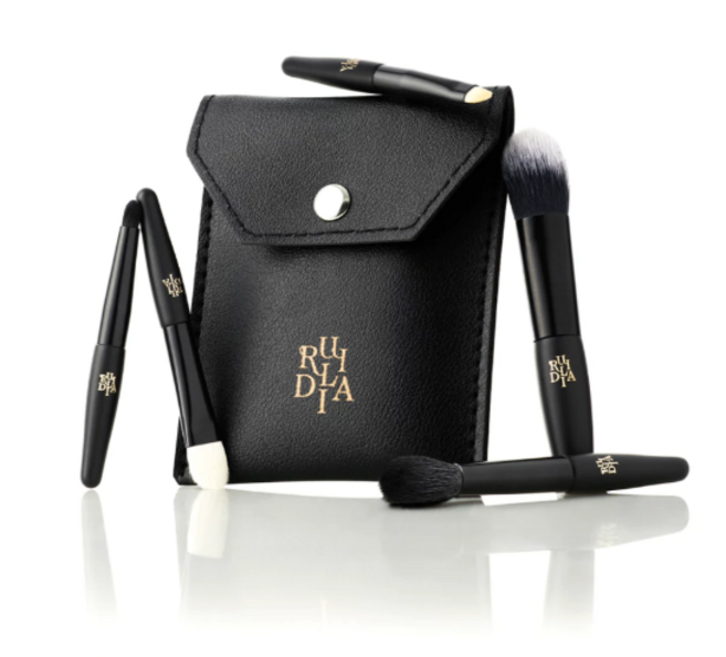 Rulidia 迷你刷具組 眼影刷 鼻影刷 腮紅刷 眼線臥蠶刷, Black Handle