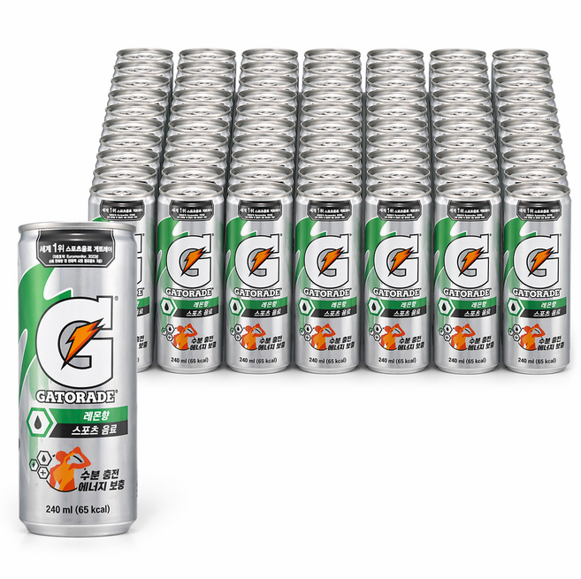 게토레이 이온음료 레몬 청량 240ml x 60캔
