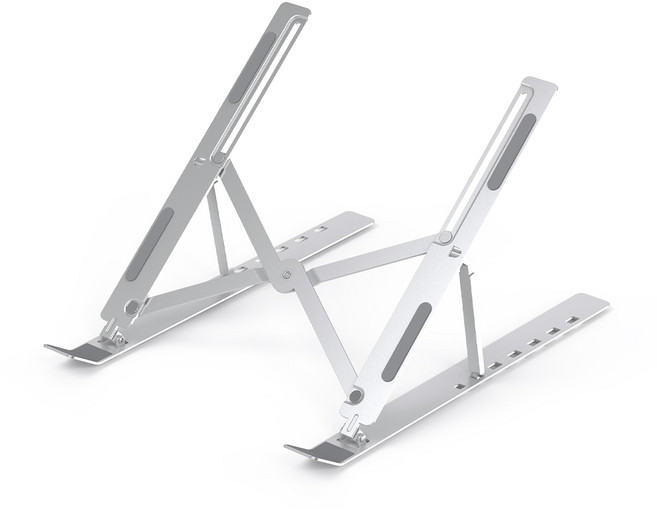 스플리 L1 메탈 휴대용 각도 조절 접이식 노트북 거치대, 1개, 실버