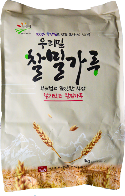 우리밀 찰 밀가루 1kg 국내산100% 쫀득 찰기가득 농협생산, 1개