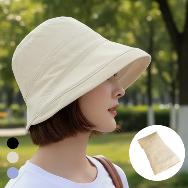 프레임유 접이식 경량 긴챙 버킷햇