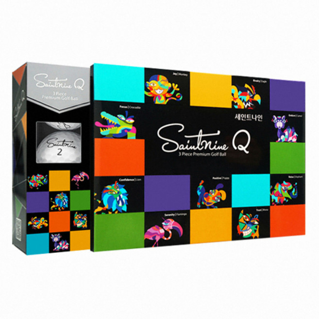 세인트나인 Q 골프공 3피스, 화이트, 12개입, 1세트