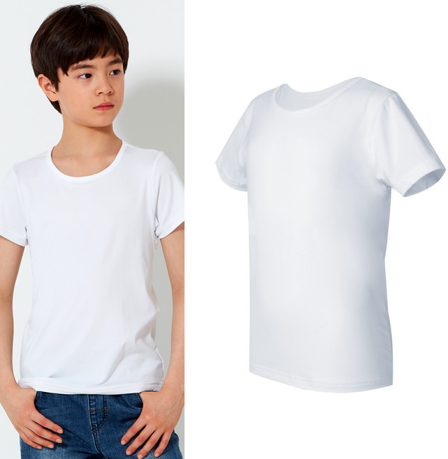 엘인보아 주니어 기능성 냉감 반팔 런닝 티셔츠(솔리드)