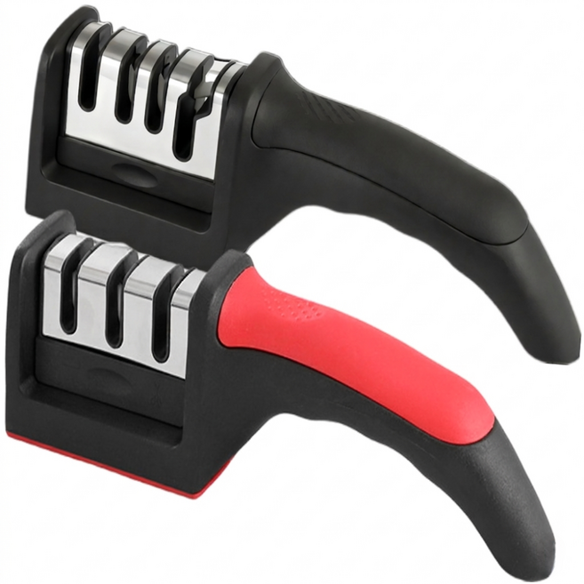 가정용 4in1 칼갈이 스파코라 전문가용, 1개, 블랙+레드 혼합