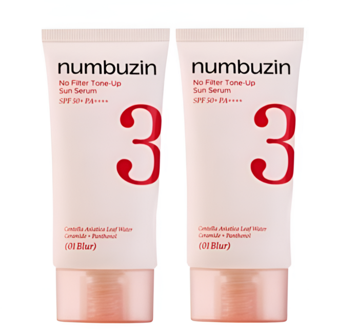 넘버즈인 3번 도자기결 톤업베이지 선크림 블러, 2개, 50ml