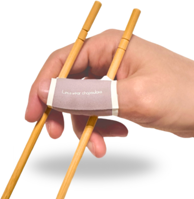 에이밴드 오른손 왼손 양손 성인 초등학생 어린이 고리 없는 젓가락 교정기 국내산, M 라벤더퍼플, 1개