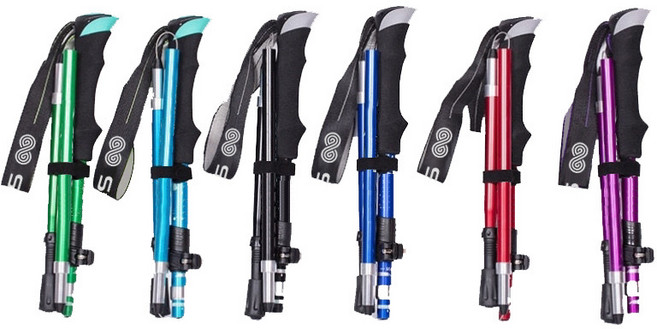 SABU 초경량 듀랄루민 등산스틱 노르딕워킹스틱 2p, 숏, 퍼플