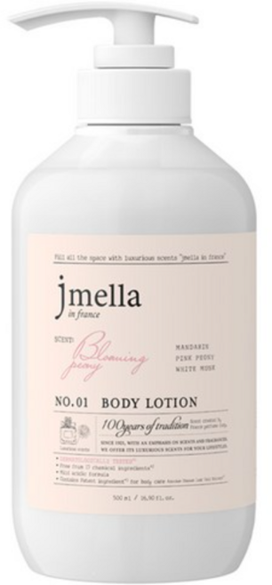 제이멜라 인 프랑스 블루밍 피오니 바디 로션 러블리 플로럴향, 500ml, 1개