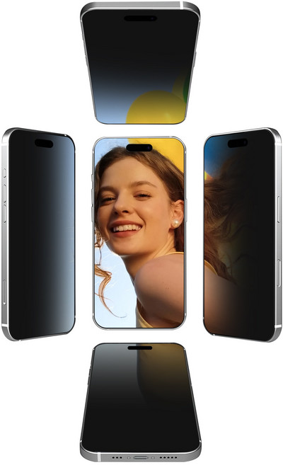 아이폰17 풀커버 변색없는 사생활 보호 필름 2매 세트 고선명 강화유리 카메라커버, 2개