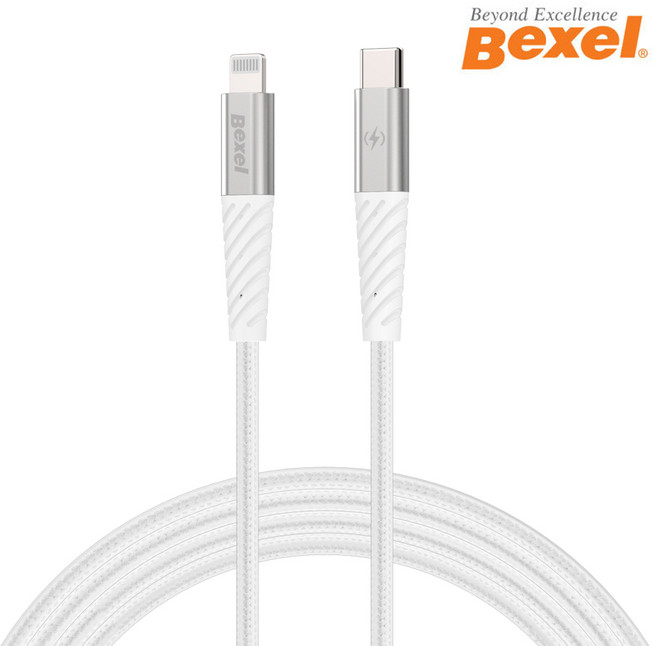 벡셀 C to L 아이폰케이블 BC-200WT 고속충전 데이터전송 단선방지 2M, 1개, 화이트