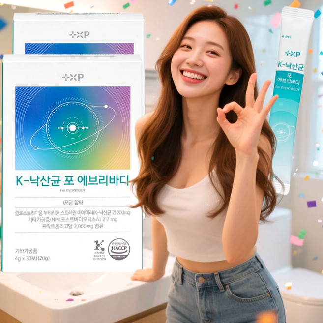 [온가족프로바이오틱스 K낙산균] 약국판매제품 K낙산균 포 에브리바디 프리바이오틱스 마이크로바이옴 30포X2, 120g, 2세트